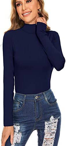 Дамски Блузи с Имитация на Turtlenecks с дълъг ръкав, Ежедневни Панталони, Ризи с по-ниския слой