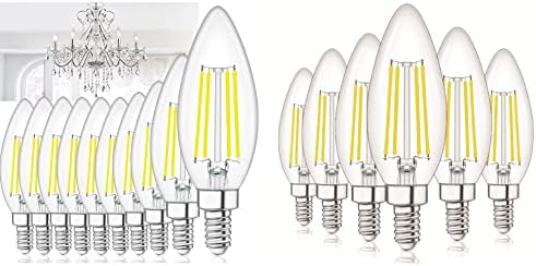 winshine 16 Опаковки Led крушки в Канделябрах E12 с регулируема яркост, Светодиодна лампа Дневна светлина E12 Мощност