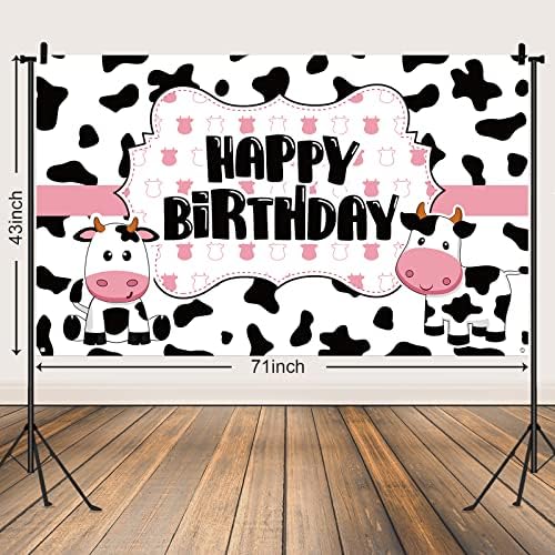 Аксесоари за Парти в чест на рождения Ден на Крави, Забавни Декорации за партита под формата на Крава, Банер на Тема