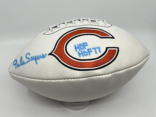 Гейл Сайръс Чикаго Беарз КОПИТО Подписа Автограф На Бялата Футболна панел PSA DNA *33 - Футболни топки С Автографи