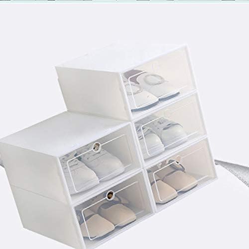 Cabilock Прозрачна Кутия за обувки Сгъваема Кутия за обувки 2 бр., Удебелена Кутия за обувки, Штабелируемая Прозрачна