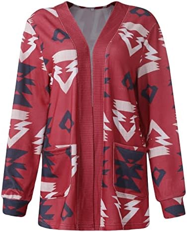 PRDECEXLU Плюс Размер Плажни Палто, Дамска Мода На Деня на Благодарността С Дълъг Ръкав Свободно Намаляване на Топ Тънък