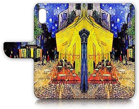 AJOURTEK за iPhone Xs Max, арт калъф-книжка с панти капак в стила на картините на Винсент Ван Гог, пълна защита на тялото