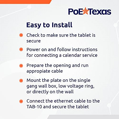 Таблетка за планиране конферентни зали PoE Texas с 8-инчов сензорен екран (абонамент, не се изисква) - Plug & Play PoE
