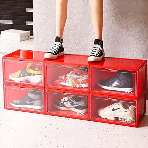 Кутии за обувки GFYWZZ, Акрилни Штабелируемый Кутия За Съхранение, Прахоустойчив Пластмасов Шкаф-Органайзер за обувки