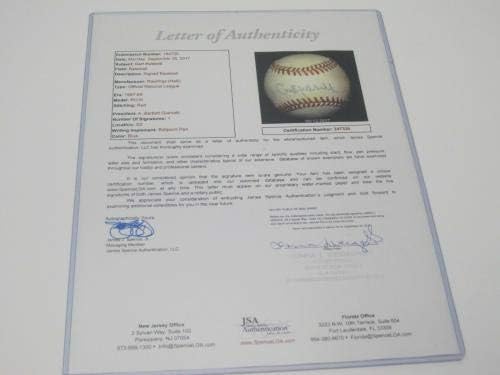 Карл Hubbell, Ню Йорк Джайентс, подписа автографи ONL baseball JSA LOA - Бейзболни топки с автографи