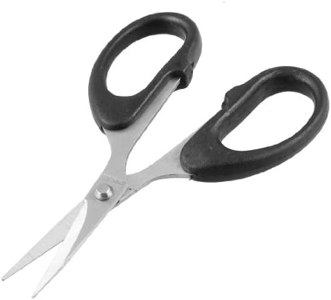 Ножици за канцеларски материали uxcell с Пластмасова дръжка, с дължина 12 см, Черни