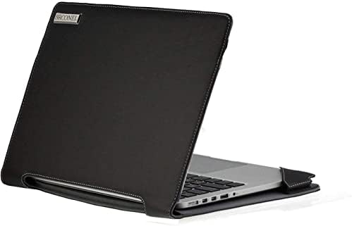 Серия Broonel - Profile - Черен Кожен калъф за лаптоп, който е съвместим с 15.6-инчов лаптоп на ASUS Vivobook Go 15 OLED