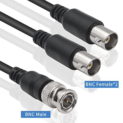 Кабел-сплитер Poyiccot BNC от мъжете до 2 женски 1,5 метра, Кабел-сплитер BNC 1 в 2 От Коаксиален кабел, Кабел BNC от
