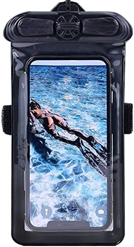 Калъф за телефон Vaxson, черен, съвместим с LEZYNE MEGA XL GPS, водоустойчив калъф, суха чанта [без защитни фолиа]