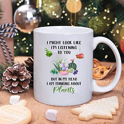 Кафеена чаша за ръчно изработени FWU АЗ мисля за растенията - най-Добрите подаръци За Любительницы растения, мама-растения,