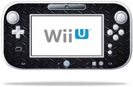Кожата MightySkins е Съвместим с контролера на Nintendo Wii U Gamepad амбалажна Стикер Skins Black Diamond Plate