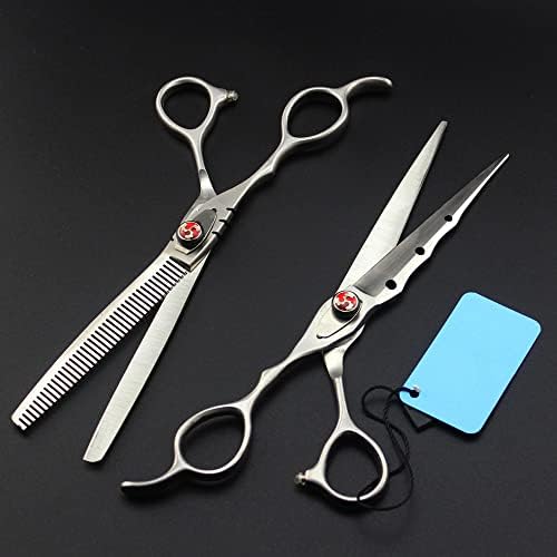 Ножица за подстригване на коса, 7-инчов професионален Японски 440c Левосторонние тъпи ножици за стригане, филировочные