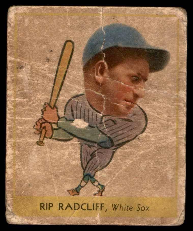 1938 Гуди Хедс-ъп 261 / 285 Изтръгнат Радклиф, Чикаго Уайт Сокс (бейзболна картичка) (Фон може да бъде проста или с