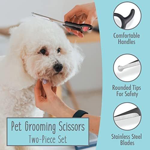 Ножици за подстригване на кучета LovinPup, Комплект от 2 Ножици за домашни любимци, За подстригване на козината на тялото