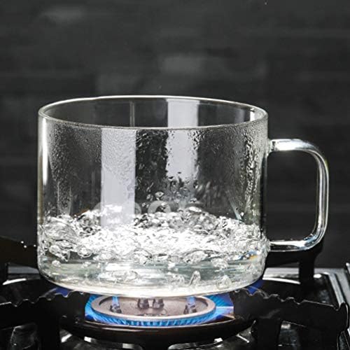 Мини фурна DOITOOL Прозрачни Стъклени Чаши Стъклена Тенджера с капак Комплект съдове за готвене от Дебело стъкло, Плот