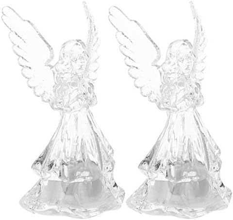 NUOBESTY 2 бр., с Променящ се Цвят Led Лампа във формата на Ангел, Градински Подаръци под формата на Ангел, Градински