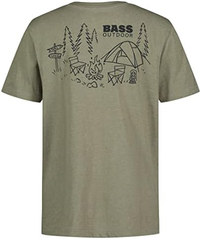 Графична тениска с кръгло деколте и къс ръкав за момчета Bass Outdoor