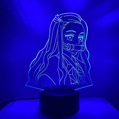COTCLO Аниме Лампа нощна светлина Demon Slayer Незуко Камадо на 3D за Детска Спалня Led Декор, Осветление в Детски Коледен