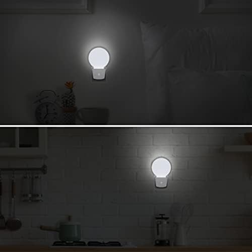 DXTKWL Тъмно-Сини Кръгли нощни осветителни Тела с принтом на Котвата, комплект от 2 теми, Plug-in led нощни лампи с автоматичен