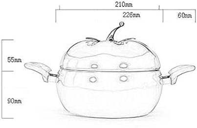 Антипригарная Алуминиева Тенджера с капак във формата на Домати, емайлиран пот за Приготвянето на Супа, Гореща Тенджера