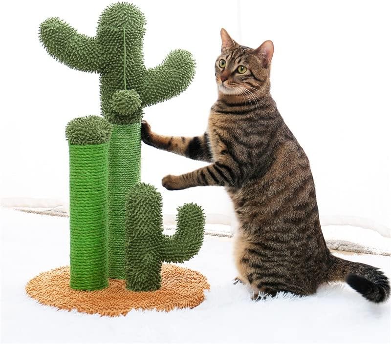 Когтеточка за котки WALNUTA M/L Cactus с сизалевой въже, Когтеточка за котки, Кактус, за млади и възрастни котки, играчка
