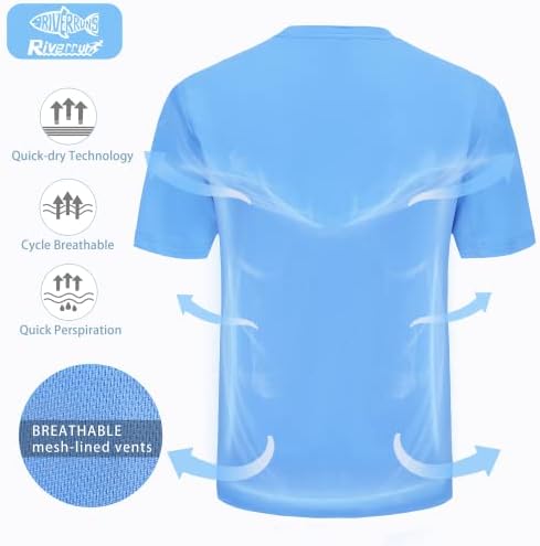 Riverruns Риболовна Мъжка Тениска UPF 50 + Солнцезащитная Риболовна Риза С Къс ръкав Performance Tee